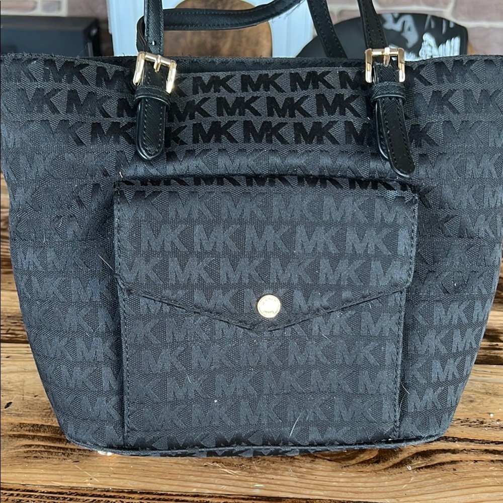Michael Kors Black Monogram Tote Bag